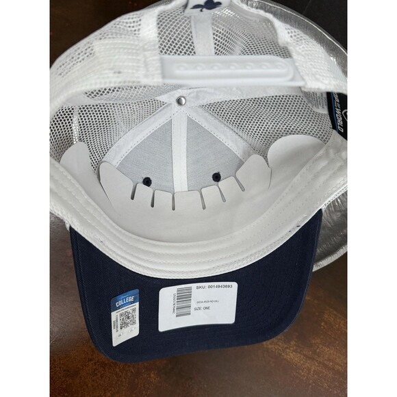 Notre Dame Fighting Irish Top Of The World Trucker Snapback Hat Navy Gold - Picture 10 of 11